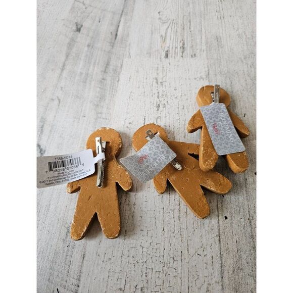 Gingerbread clip-on clips ornament Xmas tree set styrofoam - Picture 10 of 10